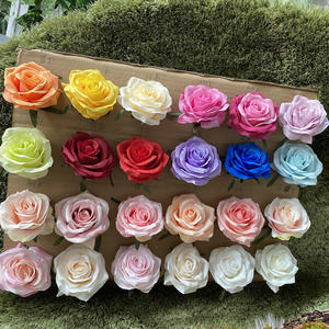 Künstliche Blume Simulierte gekräuselte Rosen kopf Kunst blume für Haarschmuck Hochzeit Corsage Dekoration - Product Image 3
