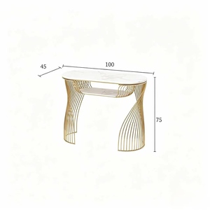 Nordic Rock Plate InternetCelebrity Nail Salon Desk and Chair Set Combination Iron Art Single Person Double Nail Salon Nail DesK - Product Image 6