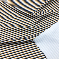 Maillot de bain respirant à rayures imprimées, en polyester haute élasticité, tissu léger en spandex, extensible dans les quatre sens