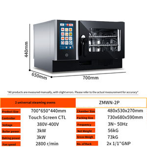 <span class=keywords><strong>Horno</strong></span> <span class=keywords><strong>de</strong></span> <span class=keywords><strong>Vapor</strong></span> Portátil Universal para Panadería y Uso Comercial, Eléctrico <span class=keywords><strong>con</strong></span> Temporizador Digital para Hornear Pan, Frutas y Frutos Secos, 4KW - Product Image 2
