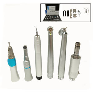 Juego de Piezas de Mano Dentales de Alta Calidad, 2/4 Orificios, 3 Sprays de Agua, LED, Pieza de Mano de Alta Velocidad y Pieza de Mano de Baja Velocidad - Product Image 4