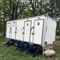 Toilettes de camping de 18 pieds, 2 stations, salles de bain portables, toilettes de remorque, toilettes portables mobiles