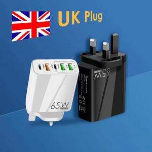 Pengisi daya Cepat 65W PD EU US UK <span class=keywords><strong>2</strong></span> type-c <span class=keywords><strong>3</strong></span> USB Port adaptor Output pengisi daya dinding perjalanan ponsel untuk macbook - Product Image 3
