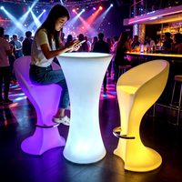 Table de bar LED en plastique pour événements, discothèques, pubs, mariages, fêtes, mobilier de bar extérieur, prix d'usine