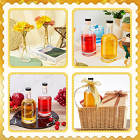 Venta al por mayor botella de vidrio Para Ron 500ml botella de ron 700ml botella de vidrio de Ron para whisky