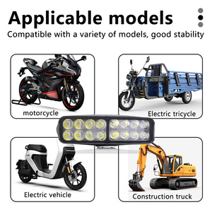Venta de Fábrica, Barra de Luz LED de Alta Luminosidad de 12 V y 18 W, 1800 Lúmenes, Faro Delantero para Motocicleta y Bicicleta Eléctrica, Bombilla H4, Ajuste Universal, 16SMD - Product Image 5