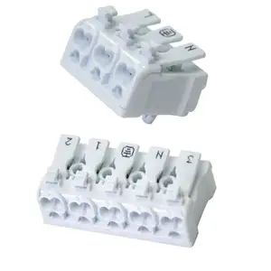 Terminales de botón sin tornillo serie Longsan, 2-5 polos, tiras de uso rápido, sin conectores de tira de alambre