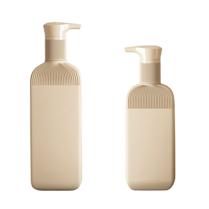 Bán buôn <span class=keywords><strong>500ml</strong></span> 750ml tùy chỉnh HDPE cao cổ dập nổi chai nhựa với Dispenser cho dầu gội đầu hoặc mỹ phẩm - Product Image 3