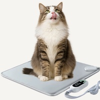 Tapis chauffant intelligent pour animaux de compagnie à double zone de température, imperméable et anti-morsure, idéal pour les foyers multi-animaux