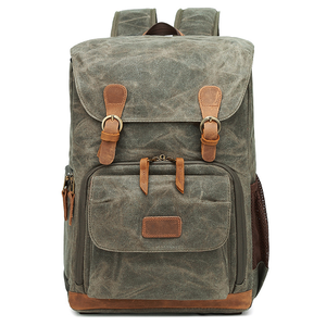 Sac à dos professionnel pour appareil photo et drone, étanche, pour ordinateur portable 17 pouces, grande capacité, double bandoulière, style vintage, pour homme - Product Image 2