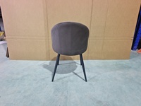 Chaises modernes à structure métallique pour salle à manger, chaises de salle à manger rembourrées en velours