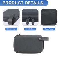 Étui de rangement pour accessoires électroniques EVA, sac organisateur portable pour gadgets numériques avec poche en filet, sangles de fixation élastiques, sangle de transport
