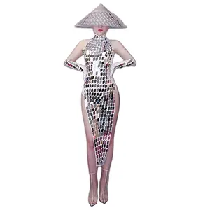 Váy gương khiêu vũ gợi cảm thiết kế mới dành cho nữ, dùng cho biểu diễn sân khấu, tiệc tùng - Product Image 1