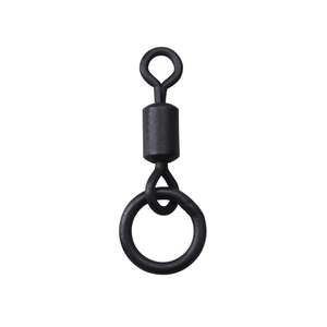 YONGMIAO Long Body Matt Black Carp Fishing Tackle Swivle Ajouter Ring Snaps & Swivels - Product Image 1