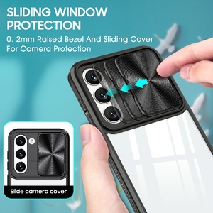Coque de téléphone pare-chocs transparente mince en TPU pour <span class=keywords><strong>Samsung</strong></span> <span class=keywords><strong>Galaxy</strong></span> A14 A15 5G comprend des accessoires de cellule coulissante de couverture de caméra - Product Image 3