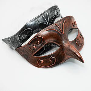 HLCハロウィンボールパーティーマスククロウバードヘッドハーフフェイスアニマルマスク男性用スチームパンク仮面舞踏会ヒップホップダンスパーティー - Product Image 1