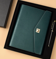 Ensemble cadeau d'affaires en cuir PU sérigraphié, logo personnalisable, accessoires de bureau promotionnels d'entreprise