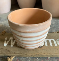 Grosir retro relief tanah liat merah pot bunga sukulen, pot tembikar api keramik, pot tembikar merah bernapas