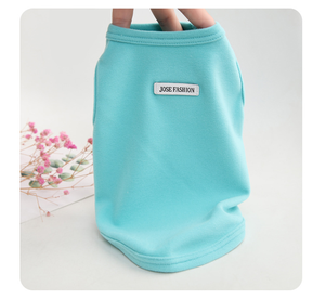 <strong>Hot</strong> Selling Luxury French <strong>Pet</strong> Vest Customized Solid Color Cotton Dog <strong>Clothes</strong> for Summer Letter Patterned <strong>Pet</strong> Wear - Product Image 4