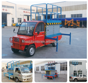 Plate-forme d'accès au travail CE ISO Manutention de matériaux hydrauliques Élévateur à ciseaux monté sur camion - Product Image 2