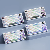 Clavier mécanique Fenglingdu F75, trois modes, touches entièrement interchangeables, structure GASKET personnalisée, dédié aux jeux électroniques