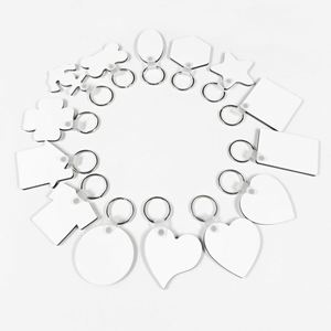 Personalized <b>Custom</b> Promotion DIY Printing Blanks Key Chains MDF Car Keyrings Sublimation Double-sided <b>Keychains</b> - Product Image 4