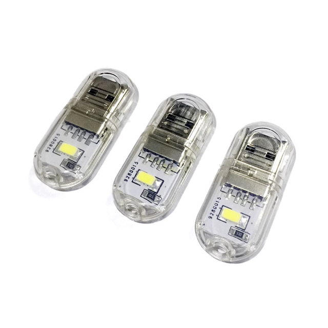 Double Sided Computer Power Bank Night USB Flash Drive Light, 2 LED Highlighted White Light....