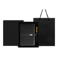 Coffret cadeau d'affaires haut de gamme, ensemble de papeterie exécutive, coffret cadeau en cuir PU avec bloc-notes A5 et stylo, pour cadeau d'employé