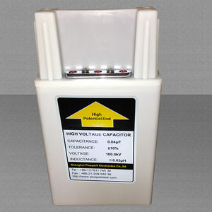 Condensateur 0.04uF 100KV <span class=keywords><strong>haute</strong></span> <span class=keywords><strong>tension</strong></span> <span class=keywords><strong>impulsion</strong></span> 1pps condensateur 100kV 40nF boîtier en plastique à extrémité unique générateur Marx à faible inductance - Product Image 2