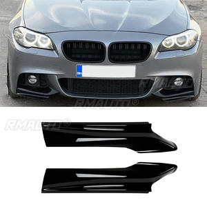 ลิ้นกันชนหน้าสีดำเงา สปอยเลอร์ดิฟฟิวเซอร์ ชุดแต่งสำหรับ BMW ซีรีส์ 5 F10 F11 M Sport 520i 530i ปี 2011-2017 - Product Image 1