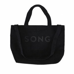 BSCI <b>Large</b> Capacity Washable Recyclable Tote Crossbody <b>Bag</b> Custom Printed/Embroidery Letter Logo Black <b>Canvas</b> Tote <b>Bag</b> - Product Image 2