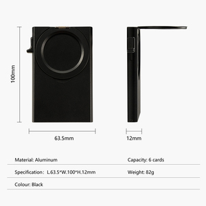Porte-cartes magnétique en aluminium anti-RFID Casekey, nouveau modèle minimaliste avec support de téléphone portable intégré - Product Image 6