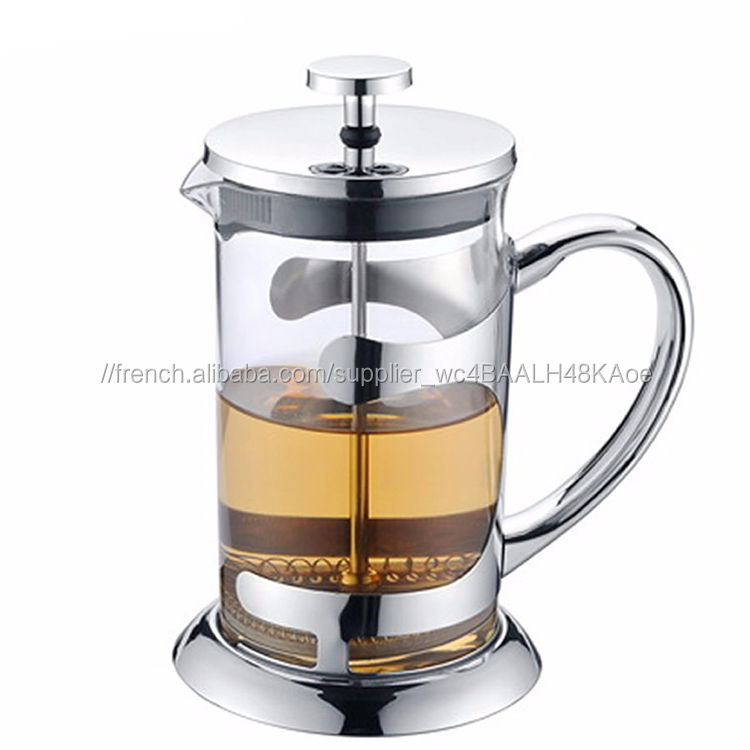 Presse Française Machine À Café, bouteille en verre Français Presse café transparente piston pour la vente en gros