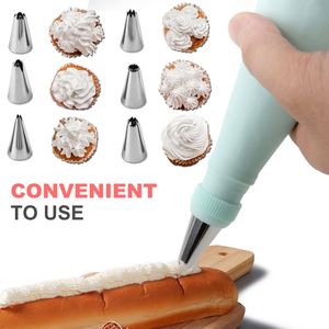 Vente directe usine : Pochette à douille personnalisable avec logo, réutilisable en silicone, avec embouts en acier inoxydable pour glaçage - Product Image 5