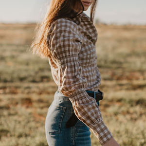 Camicia in camicia slim fit da donna ricama i bottoni lunghi della camicia <span class=keywords><strong>lilla</strong></span> di lino 100% leggera camicetta western arena - Product Image 6