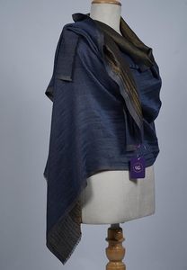 Premium Women Zari Reversible Stole Soft Dual Tone Designer <b>Shawl</b> <b>Wrap</b> Luxury Elegant Fashion Accessories for Boutique - Product Image 3