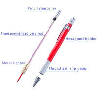 Crayon mécanique en métal de 0,5 mm, pour dessin artistique, conception HB, crayon automatique à faible centre de gravité, pour l'écriture, fournitures scolaires et de bureau pour étudiants