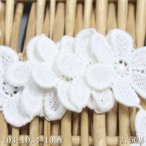 Dantel aksesuarları dar 3CM beyaz gipür kadınlar için suni dantel süs küçük 100% Polyester nakış dantel kumaş konfeksiyon - Product Image 5