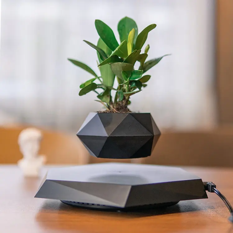 Wit Nordic Ontwerp Keramische Succulente Planter Magnetische Levitatie Drijvende Bloem Plant Air Bonsai Pot