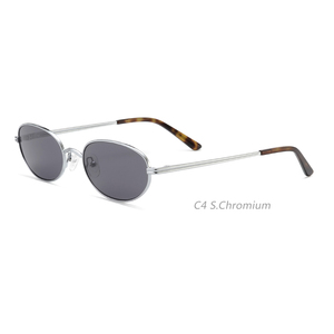 Occhiali da Sole in Metallo Ovali di Alta Qualità, Fatti a Mano in Giappone, Design Italiano Vintage, Lunettes Gafas Personalizadas <span class=keywords><strong>Bottega</strong></span> Slim - Product Image 5