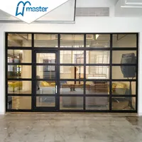 Porte de garage automatique sectionnelle en aluminium trempé givré en plexiglas de fabrication chinoise de premier ordre 9x7 16x7