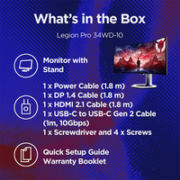 Lenovo Legion PRO 34WD 34-inch gebogen gaming esports-monitor WQHD 240Hz 0,03ms OLED-scherm +DP+USB 98,5%DCI-P3 display