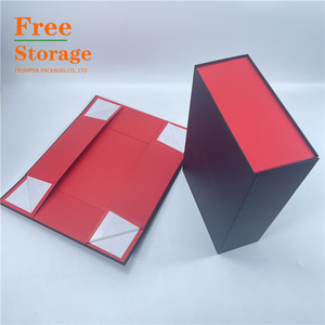 Black Premium Silk Lined Luxury Large Package Cardboard Paper Wig Magnetic Close <strong>Flat</strong> Packaging Christmas <strong>Gift</strong> <strong>Boxes</strong> Recyclable - Product Image 2
