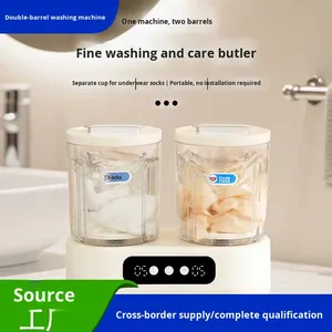 Mini Lavadora Portátil de Doble Tina, Totalmente Automática, con Alimentación USB, para Ropa Interior y Calcetines, Nueva y en Oferta - Product Image 5