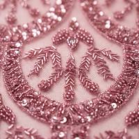 Tissu en dentelle de tulle brodé de perles et de paillettes pour robe de mariée, robe de soirée, robe de fête