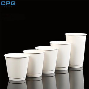 Gobelets en papier à double paroi résistants à la chaleur, vente en gros d'usine, 12oz 16oz, gobelets à café jetables, gobelets en papier à paroi ondulée - Product Image 4