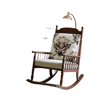 Fauteuil à bascule moderne inclinable pour balcon, canapé individuel de loisirs pour la maison, mobilier relaxant en bois massif pour salon
