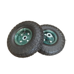 Rubber Inflatable Wheel 350-4 Firm Tread Handcart Industrial Caster Wheel - Product Image 4
