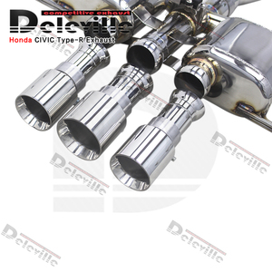 ท่อไอเสีย SUS304 OBM cataback ปลายท่อไอเสีย <span class=keywords><strong>Tri</strong></span> Outlet สำหรับ Honda Civic Type r/ Type-R 2.0T 2017-2023 - Product Image 6