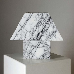 Lampe de table en marbre, source de lumière LED, base d'ampoule E26, commande par interrupteur, écologique, pour la décoration de la maison - Product Image 3